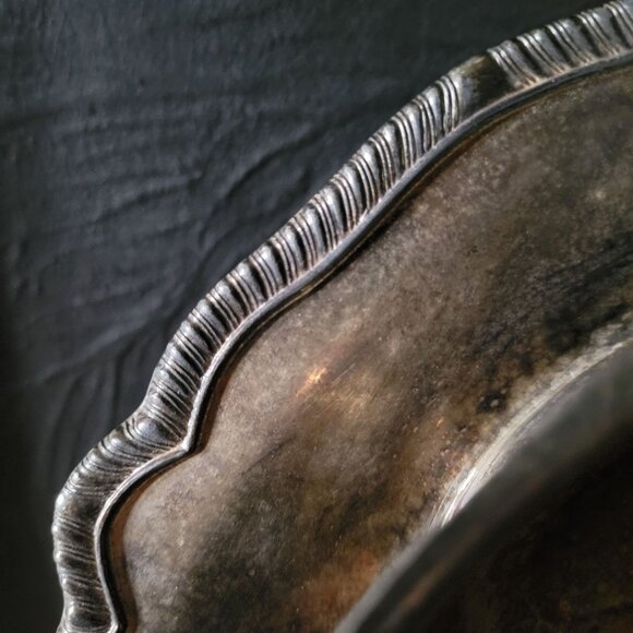 Vintage F. B. Rogers Silver Co Silverplate on Copper Double Handle Sauce Bowl - Picture 3 of 10